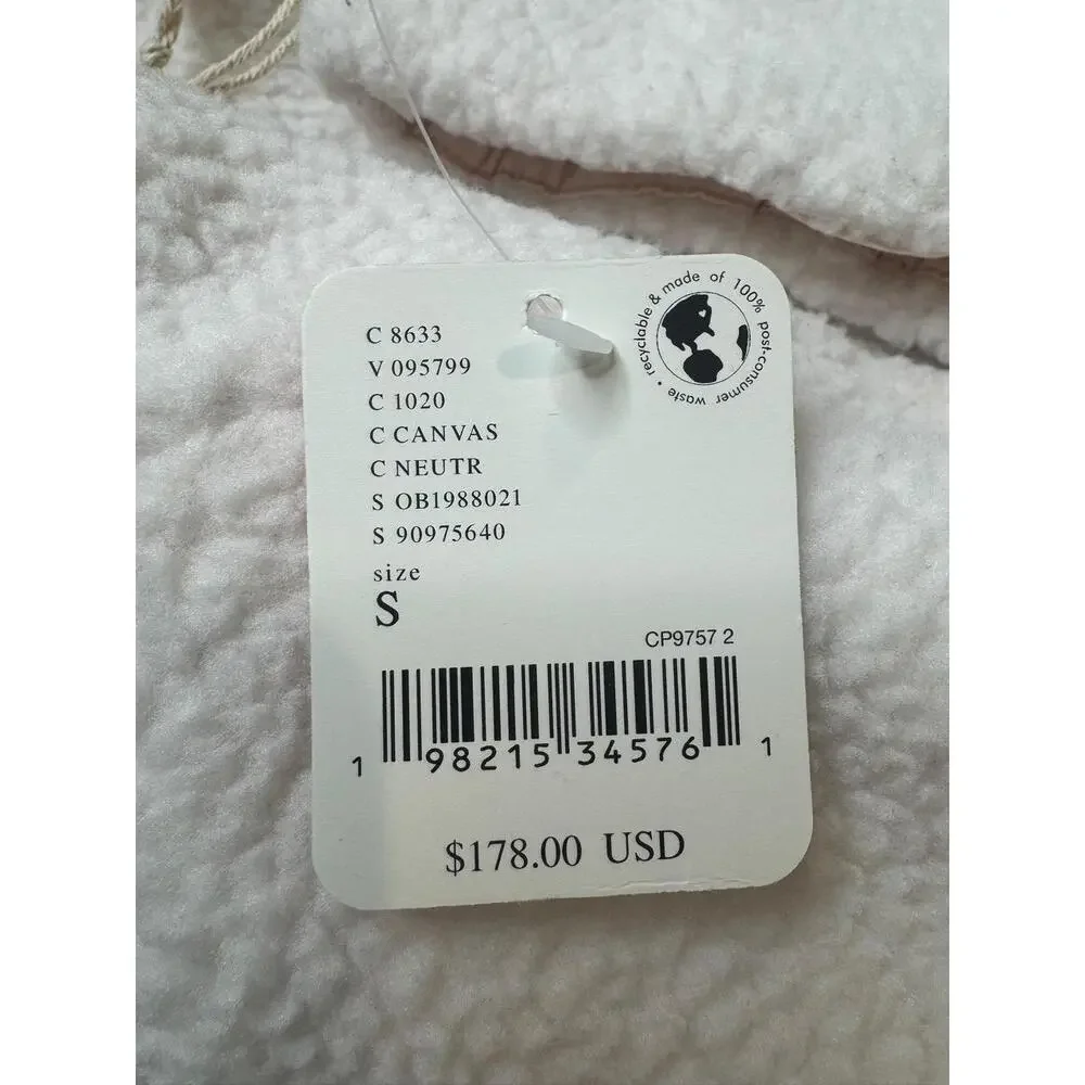 Free People X Hatch Hit the Slopes Maternity Jacket Cream Fleece Chest Pocket S - Picture 6 of 14